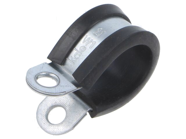 Bevestigingsbeugel; Øbundel: 21mm; W: 15mm; staal; Ømont.op: 6,4mm Bevestigingsbeugel; Øbundel: 21mm; W: 15mm; staal; Ømont.op: 6,4mm